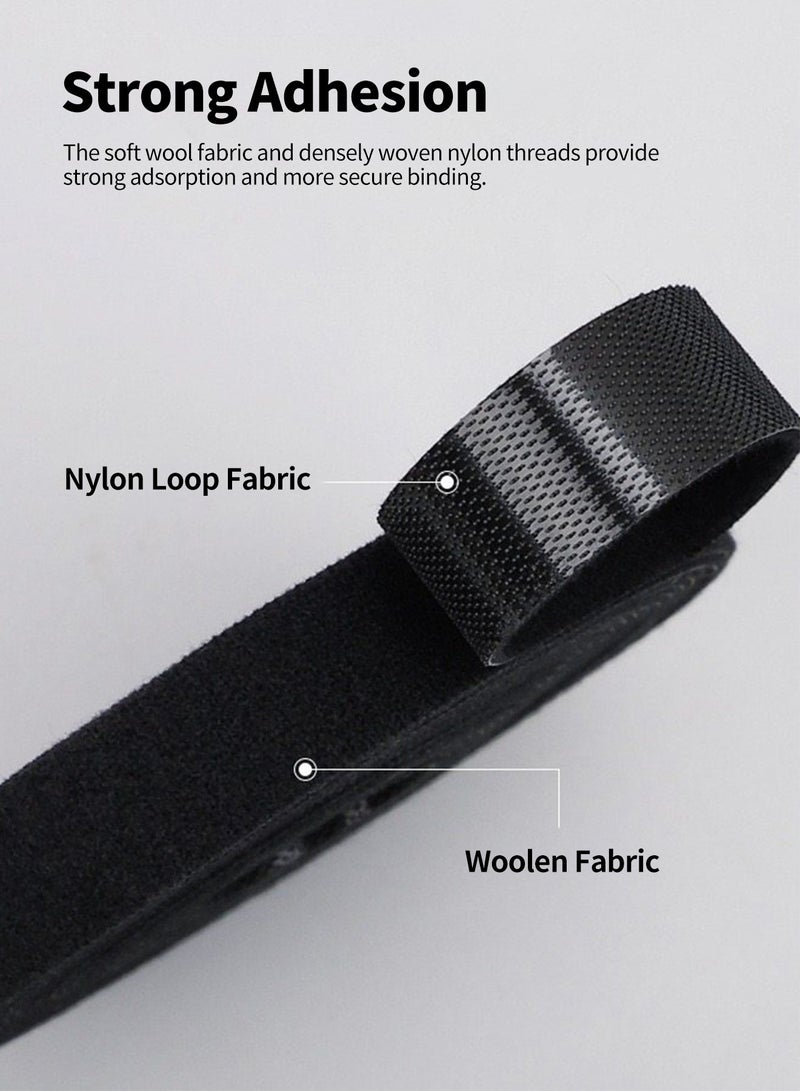 Pxnest Reusable Nylon Cable Tie Roll 10m, 14.5mm Width, Self-Adhesive Hook and Loop Cable Organizer, Black Multi-Purpose Wire Management Strap - Image 4